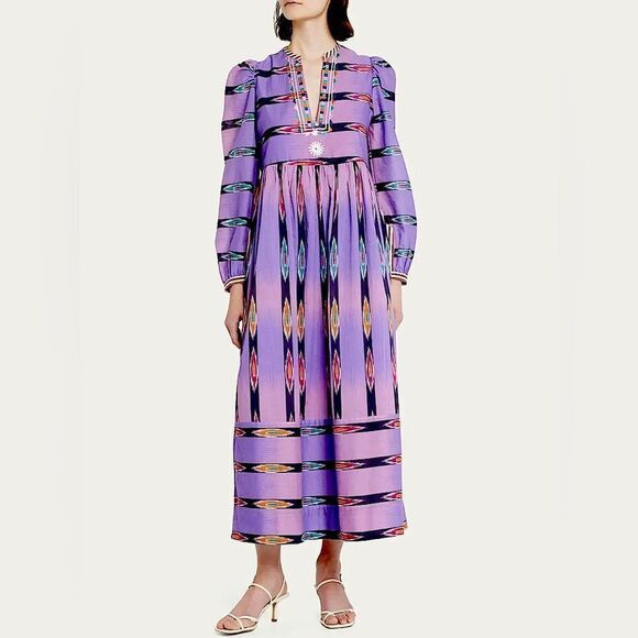 Alix of Bohemia Winifred Violet Night Dress sz M $1,280 - Picture 1 of 8